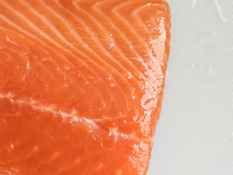 Fresh filet of Norwegian salmon
